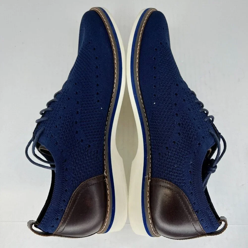 Aiden & Mason Mens AM-Albert3 Blue Oxford Wingtip Mesh Size 10.5M Casual Shoes